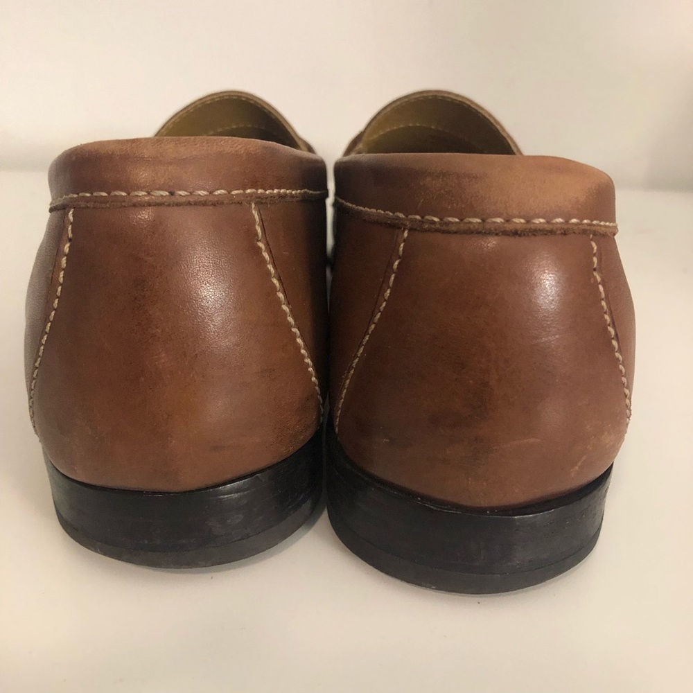 Cole Haan Brown Nike Air Leather Tassel Loafers - Picture 4 of 9